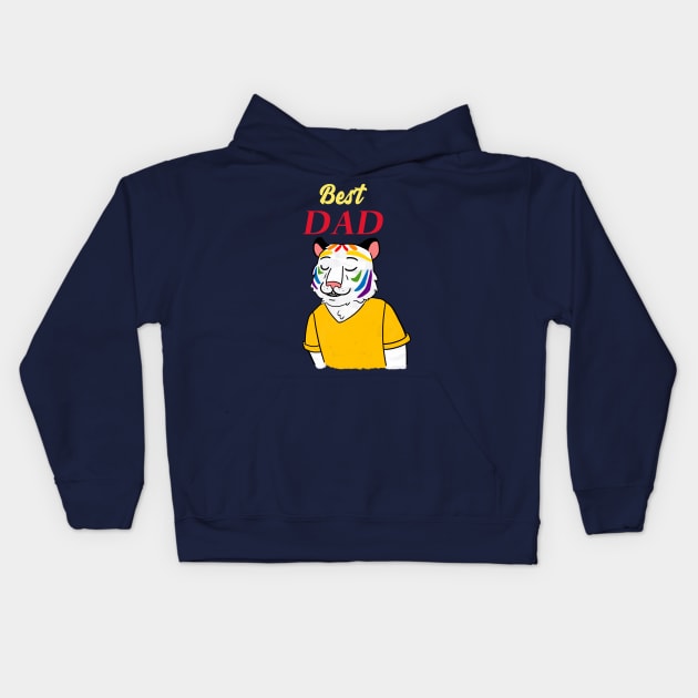 Best Dad design Kids Hoodie by Motivational Inspirational 